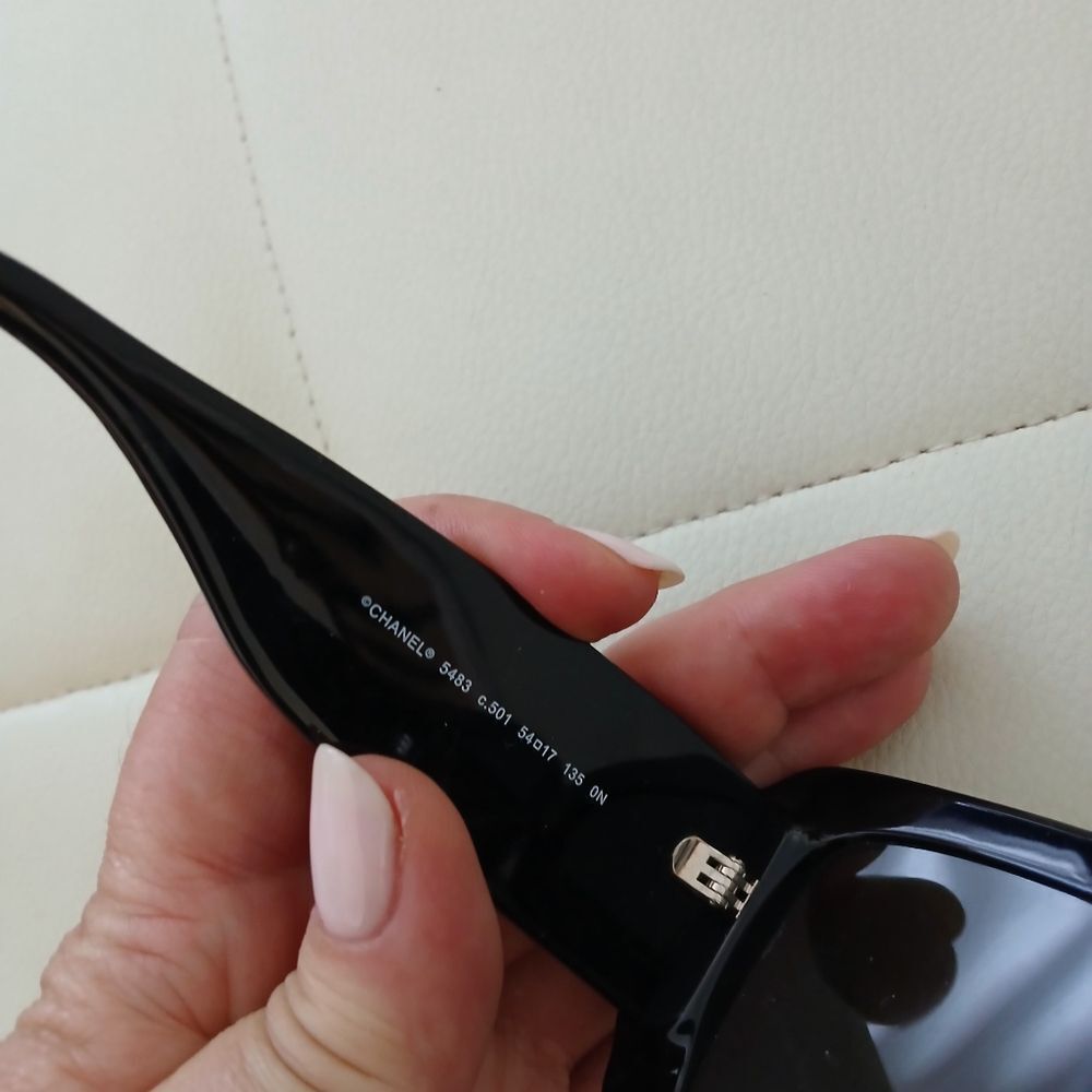 CHANEL Black and Gold Sunglasses - Picture 3 of 7